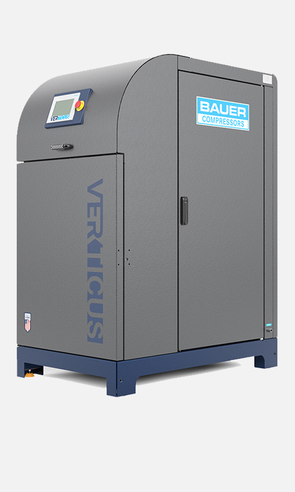 Bauer Verticus high-pressure stationary breathing air compressors. Oxygen generation systems. Compressed Gas systems by Patlon.